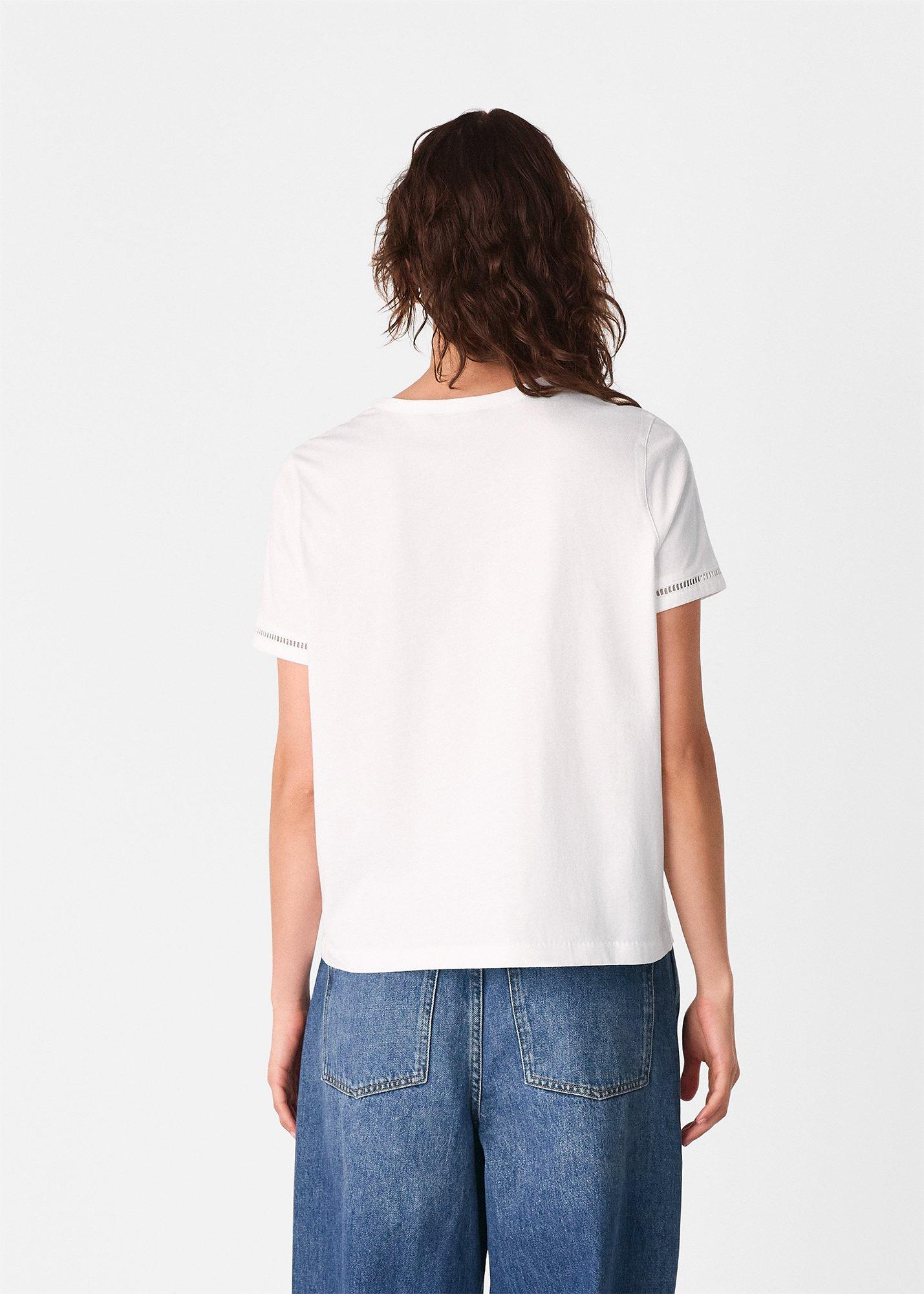 Broderie Trim Detail Tee
