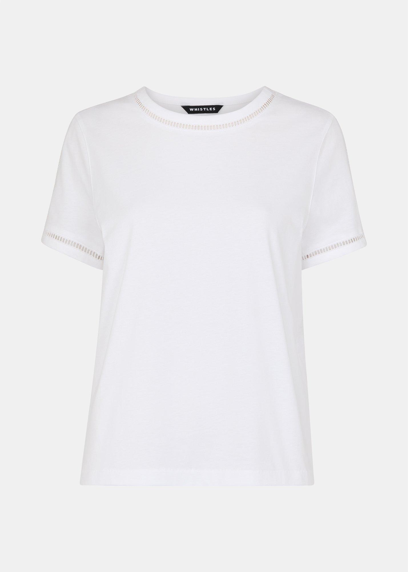Broderie Trim Detail Tee