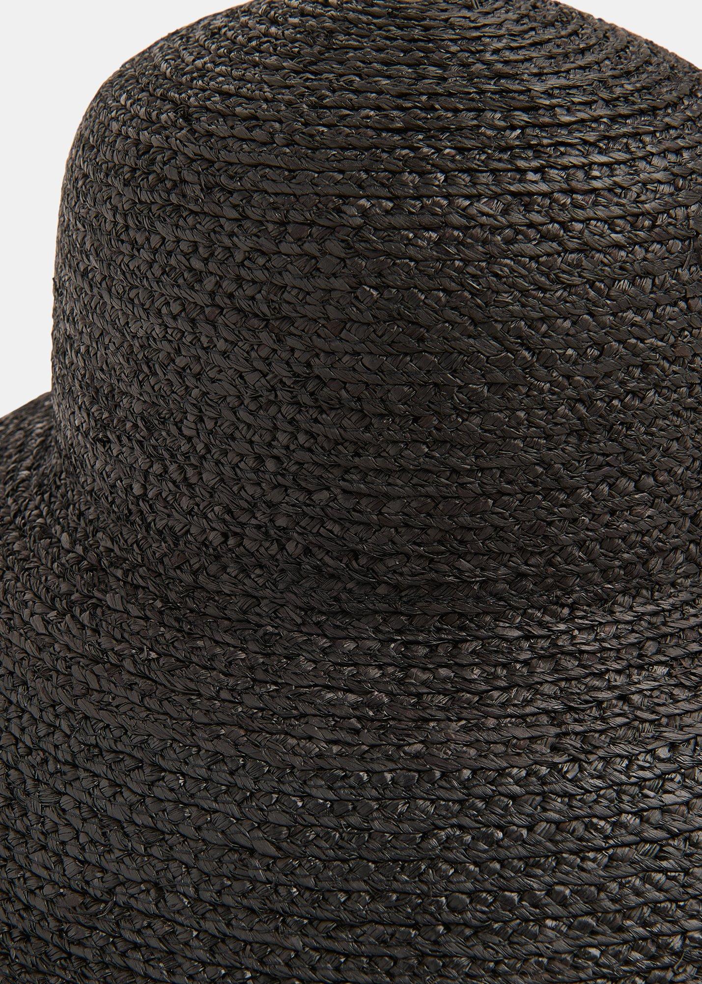Black Wide Brim Straw Hat
