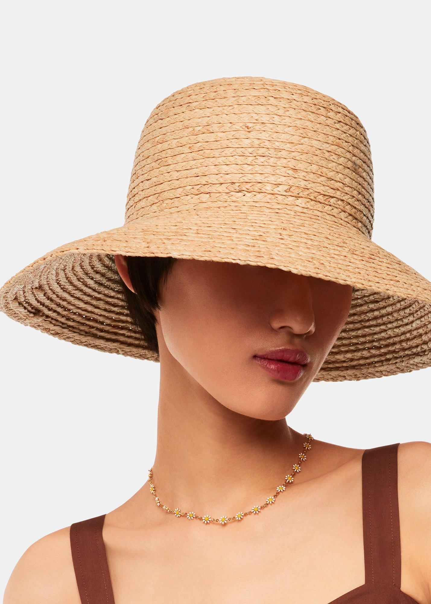Neutral Wide Brim Straw Hat