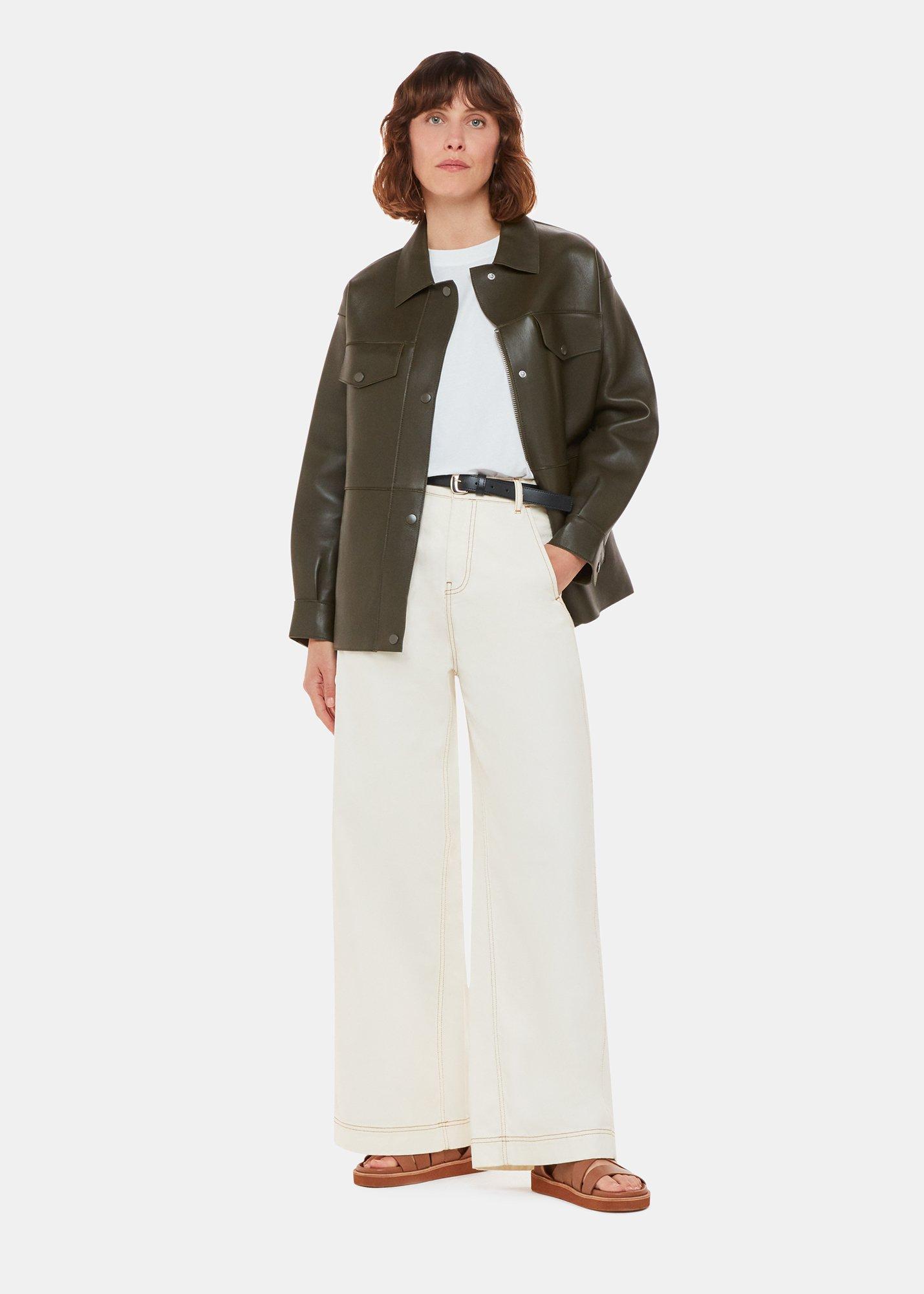 White Wide Leg Cargo Jean