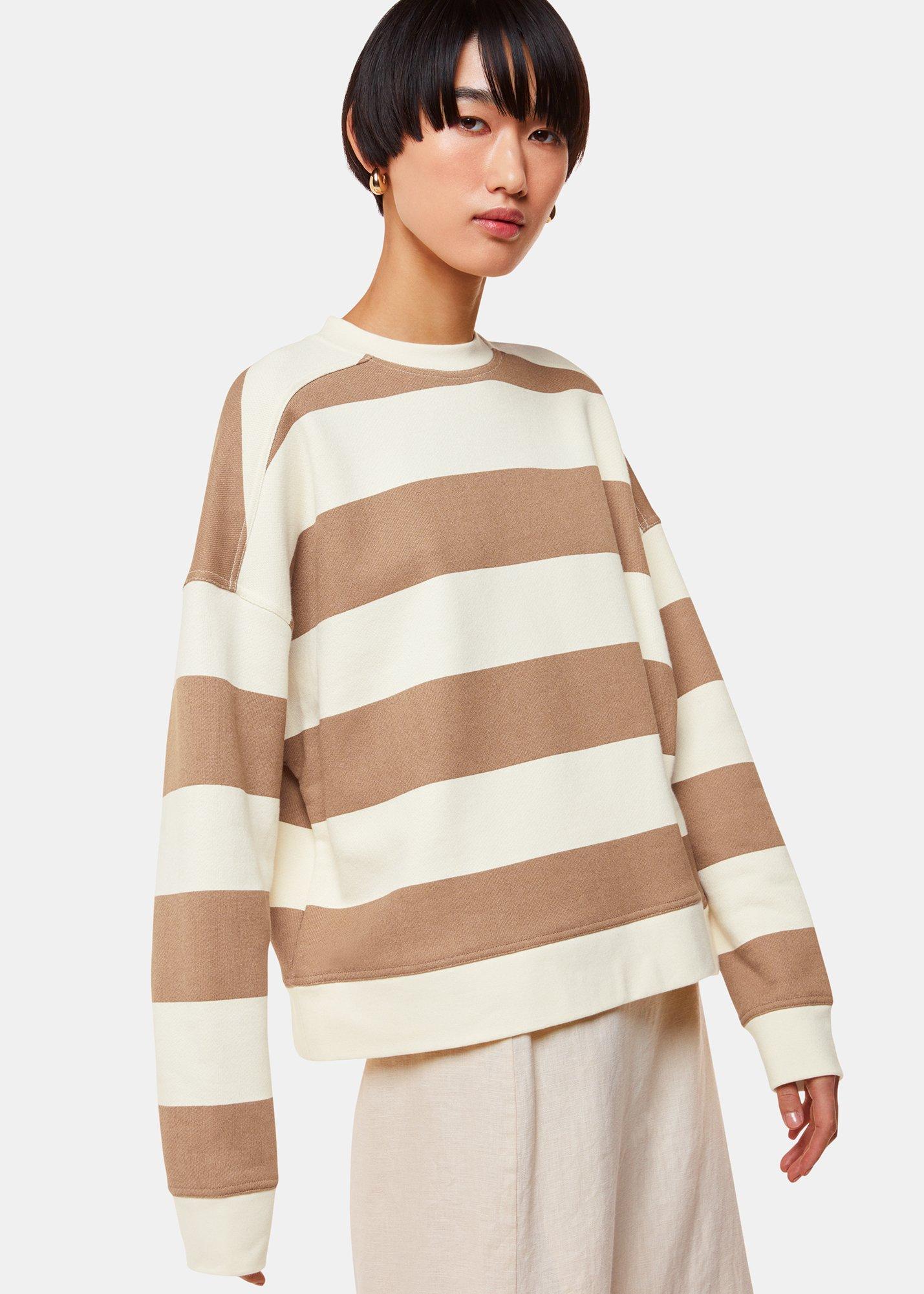 Ivory Wide Stripe Sweat