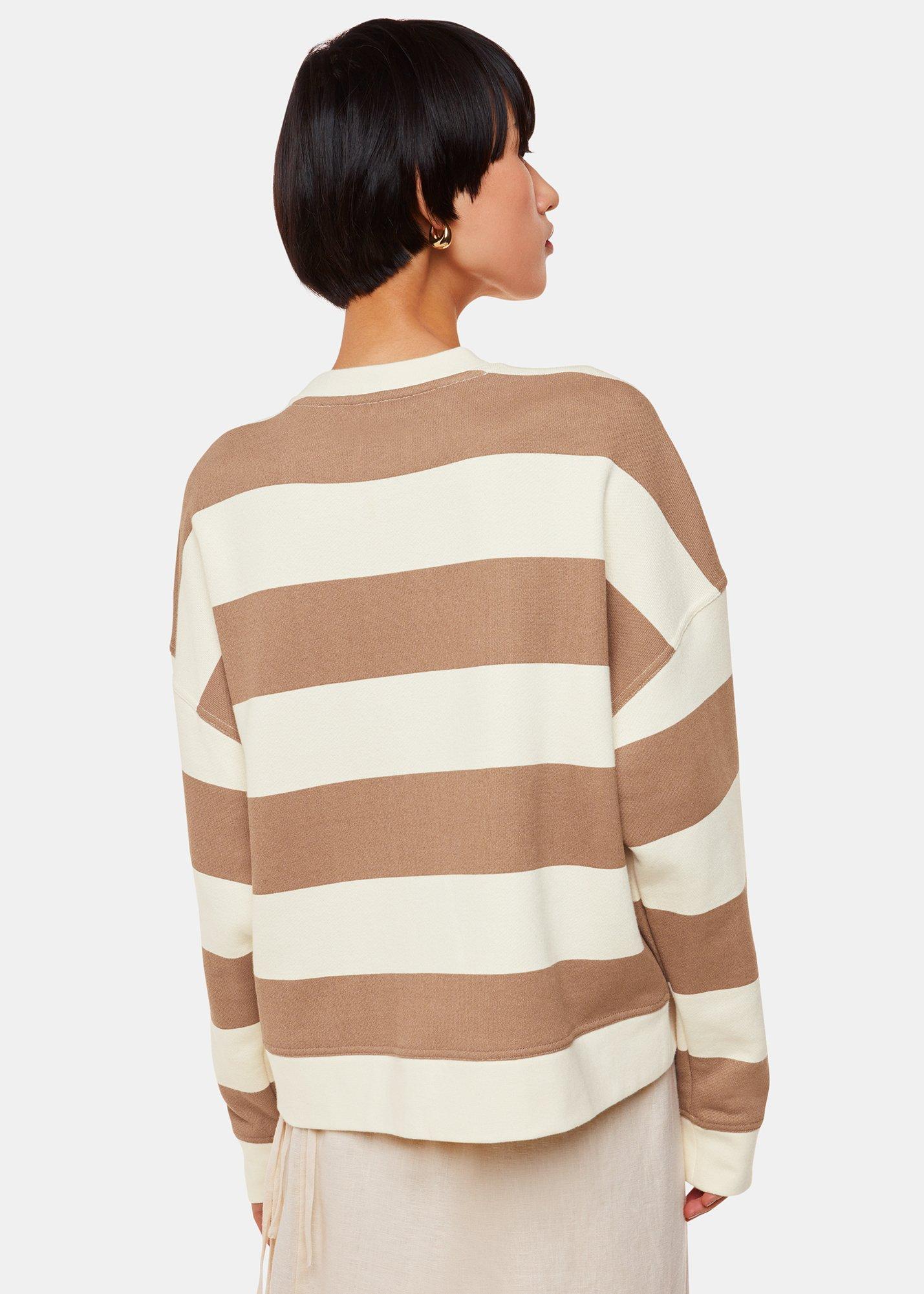 Ivory Wide Stripe Sweat