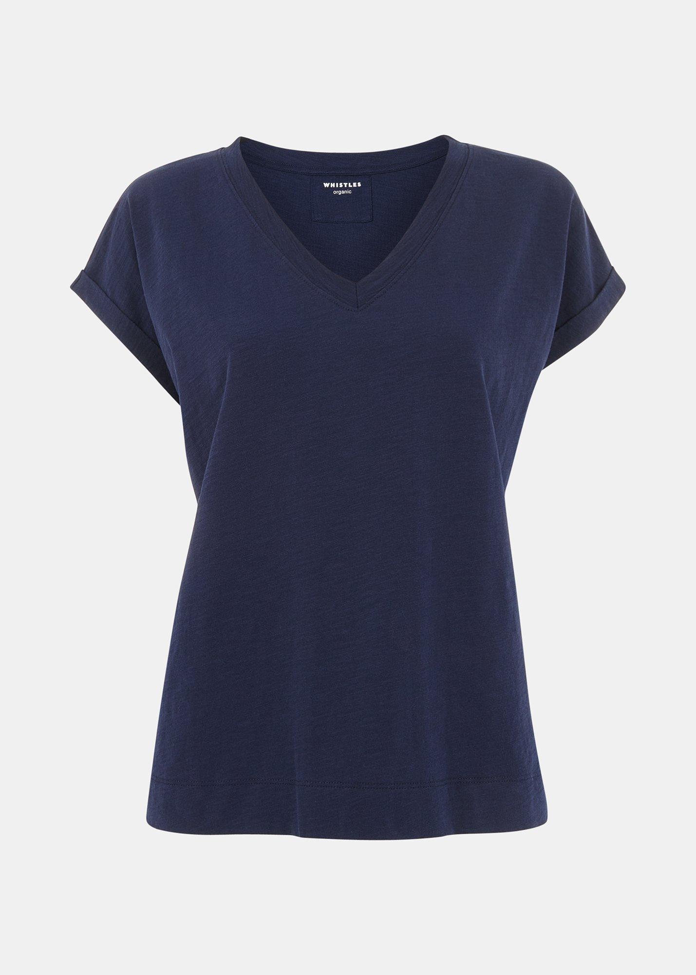 Willa V-Neck Cap Sleeve Tee