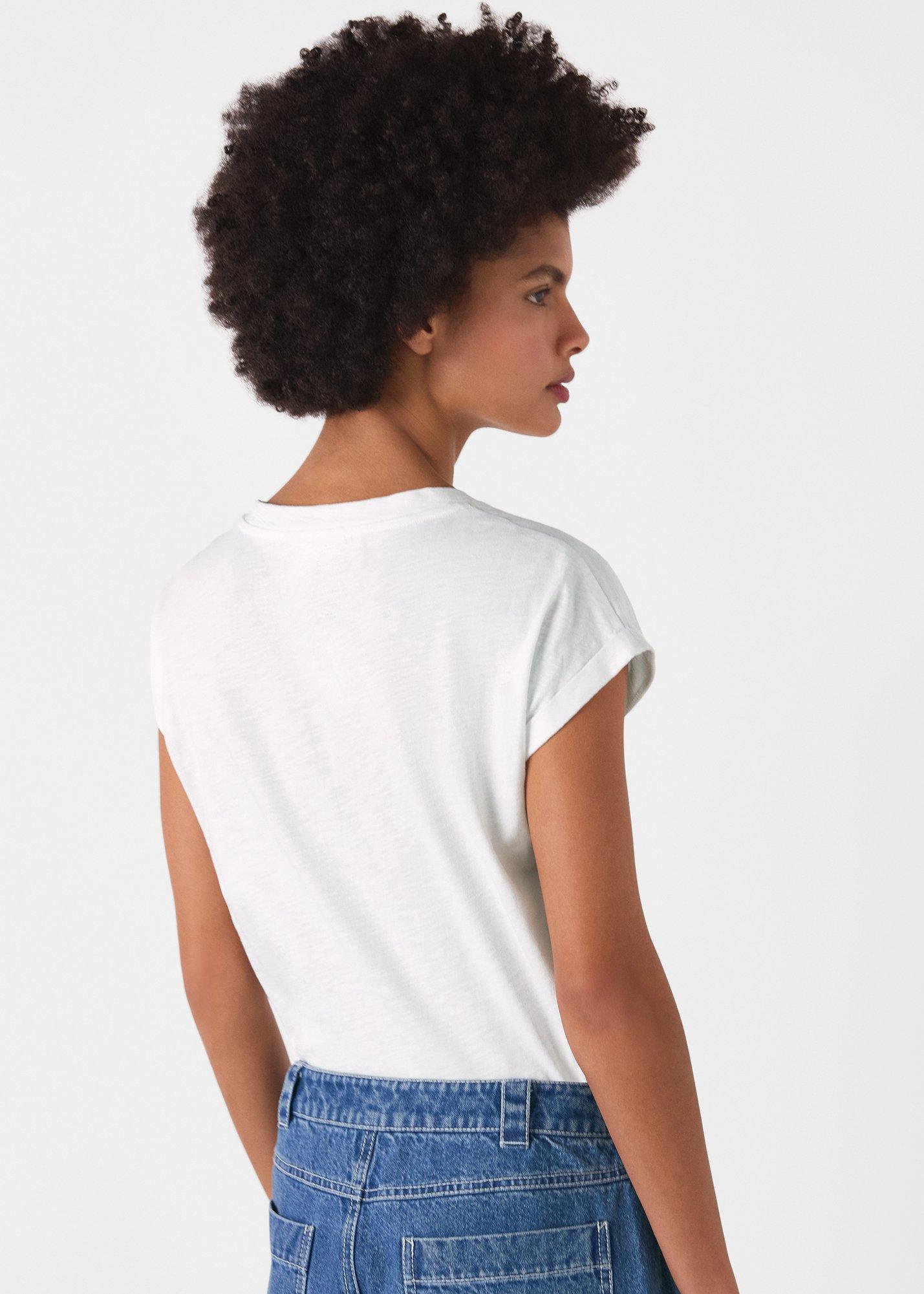 Willa V-Neck Cap Sleeve Tee