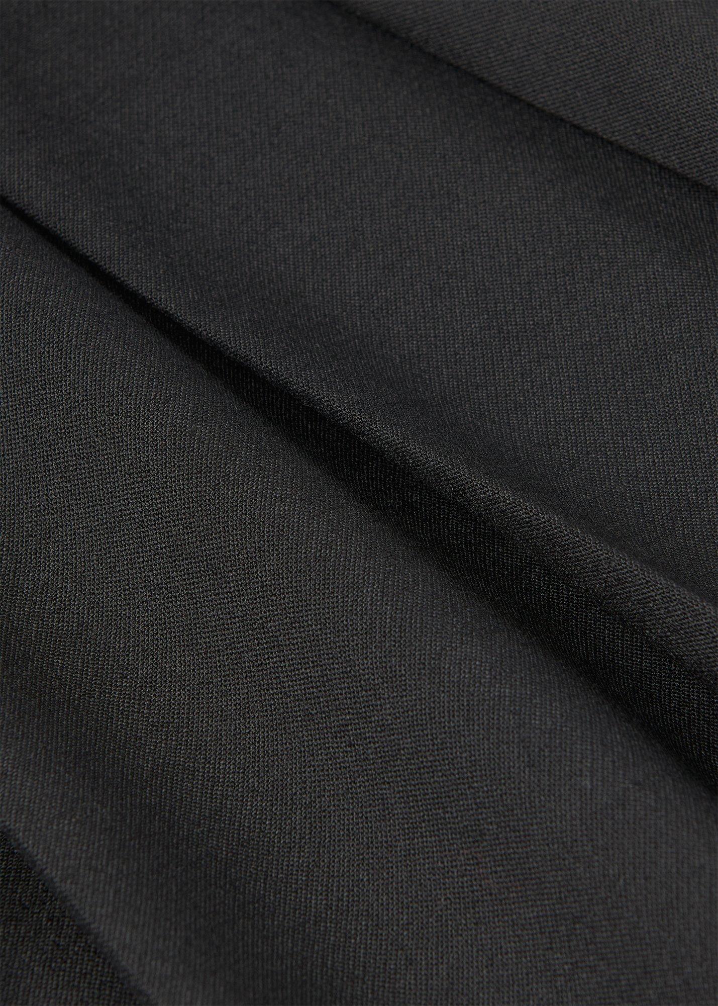 Wool Blend Pleated Kilt Skirt