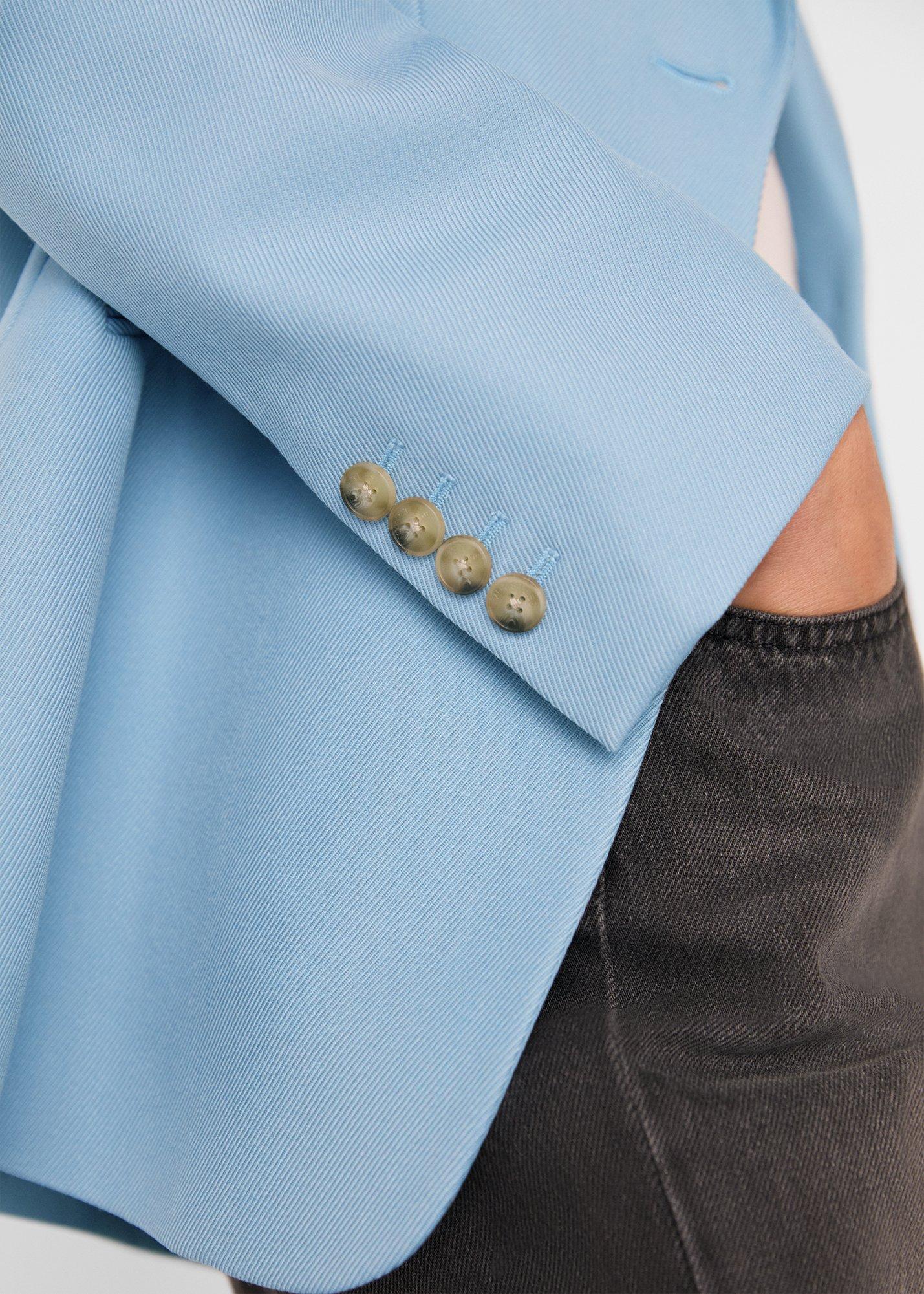 Wool Blend Tailored Blazer