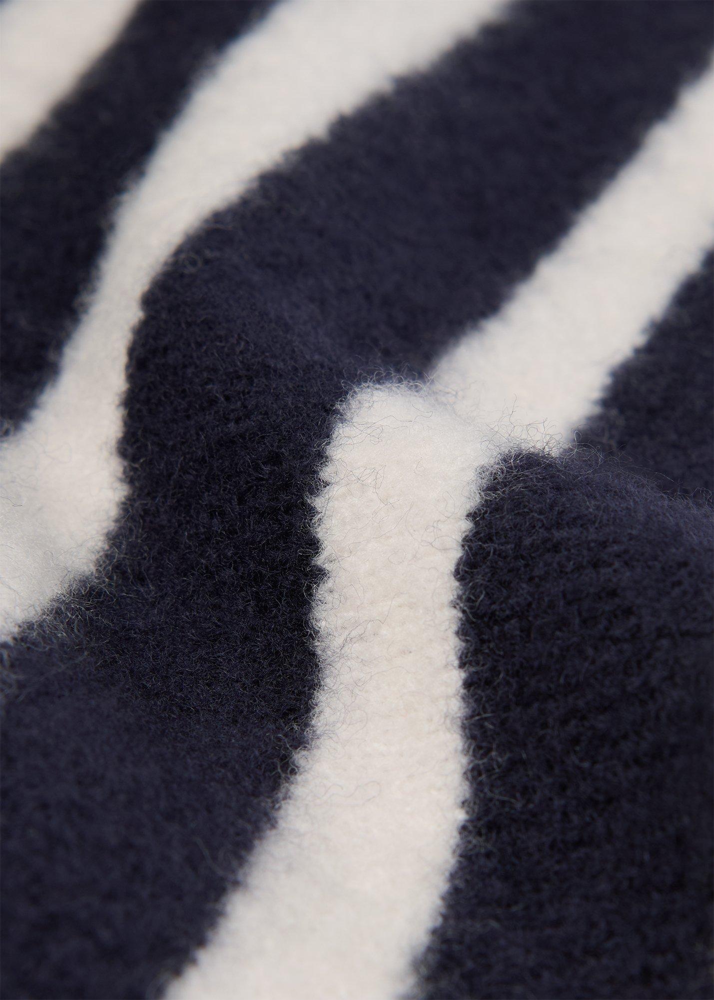 Wool Mix Contrast Stripe Knit