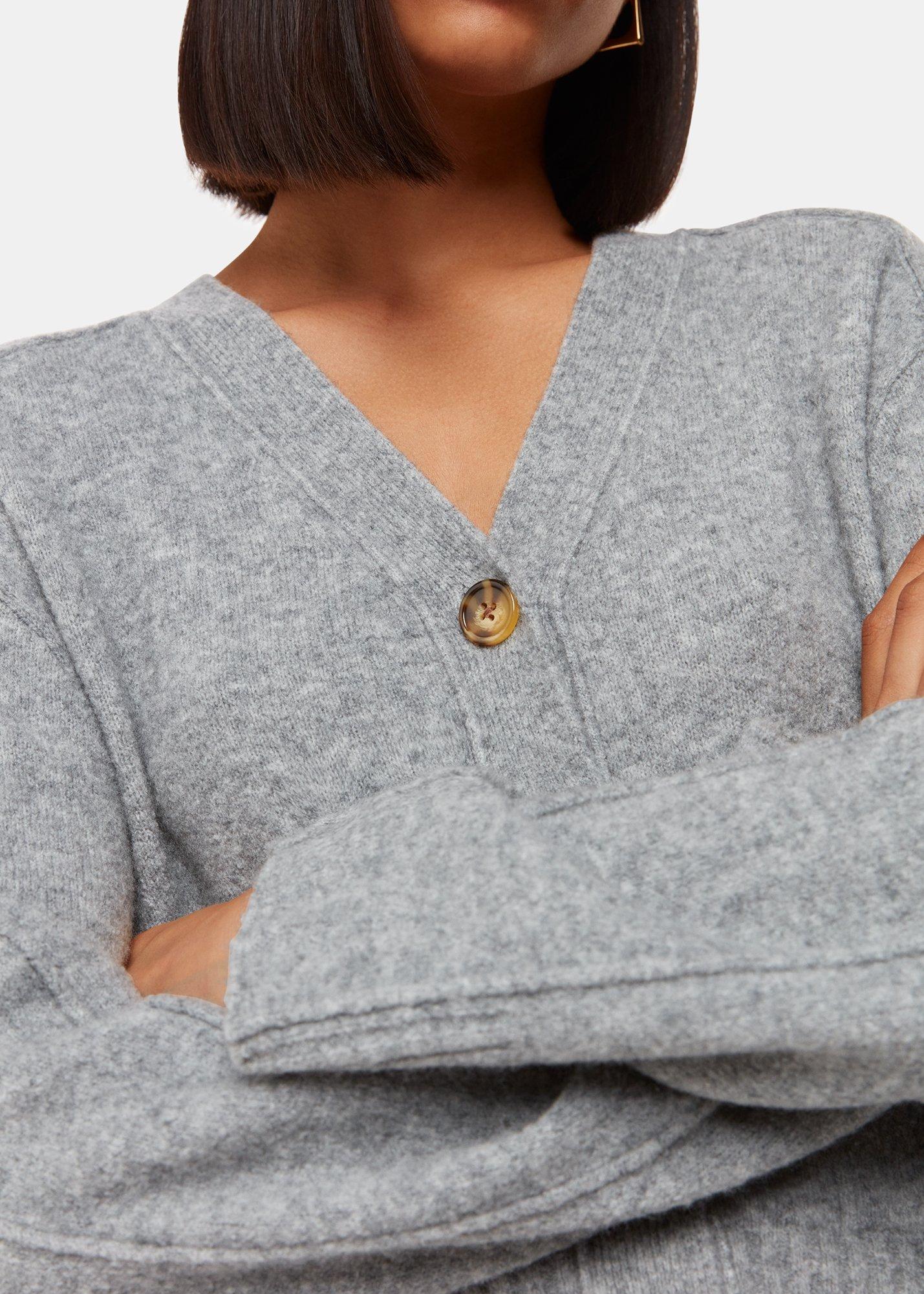 Wool Mix Pocket Cardigan