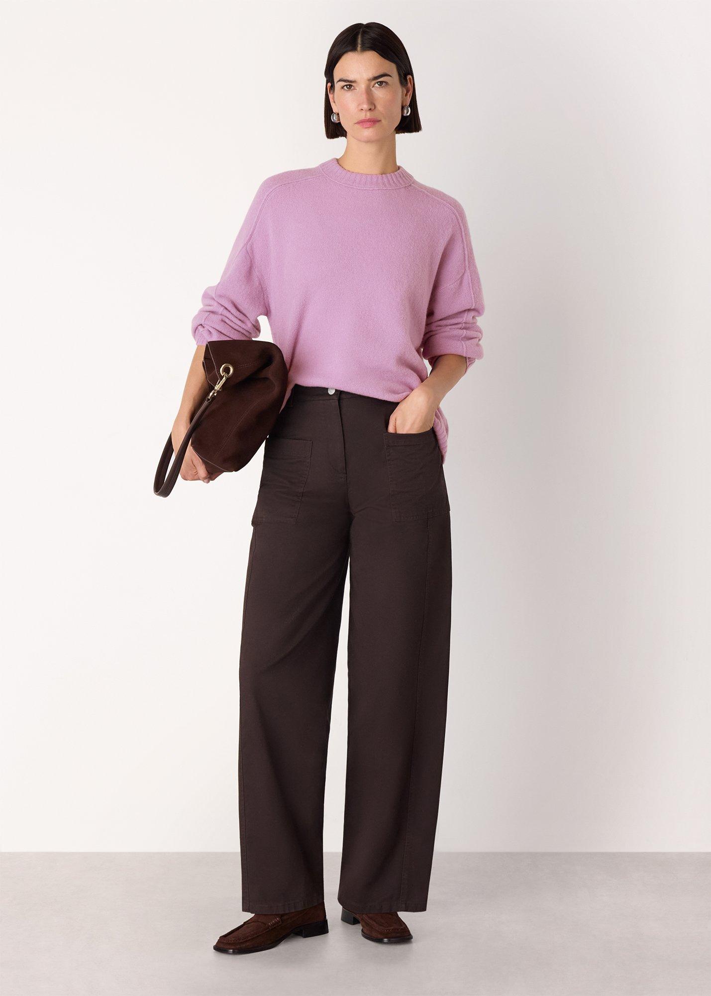 Lilac Wool Mix Seam Detail Knit