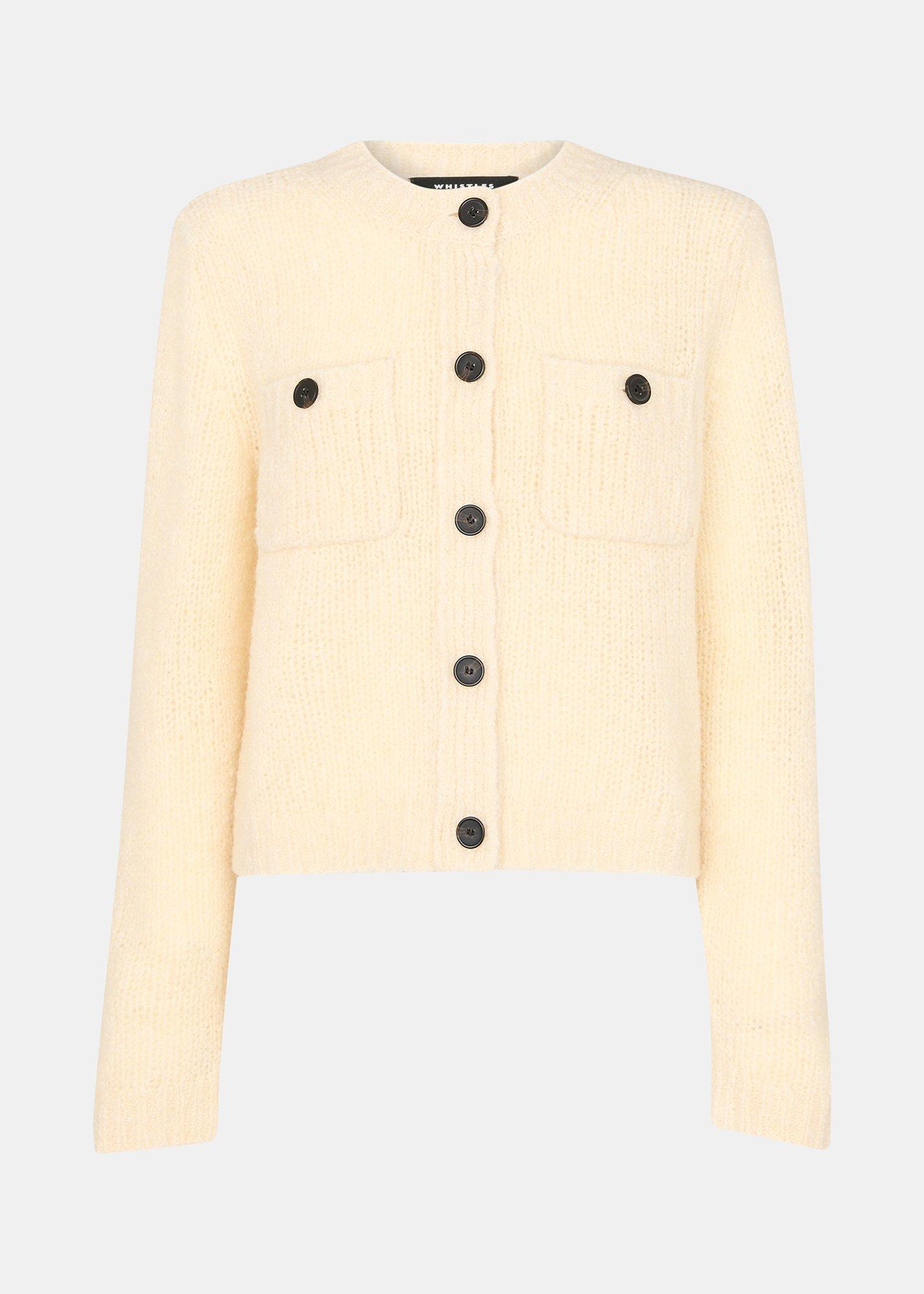 Wool Mix Textured Cardigan