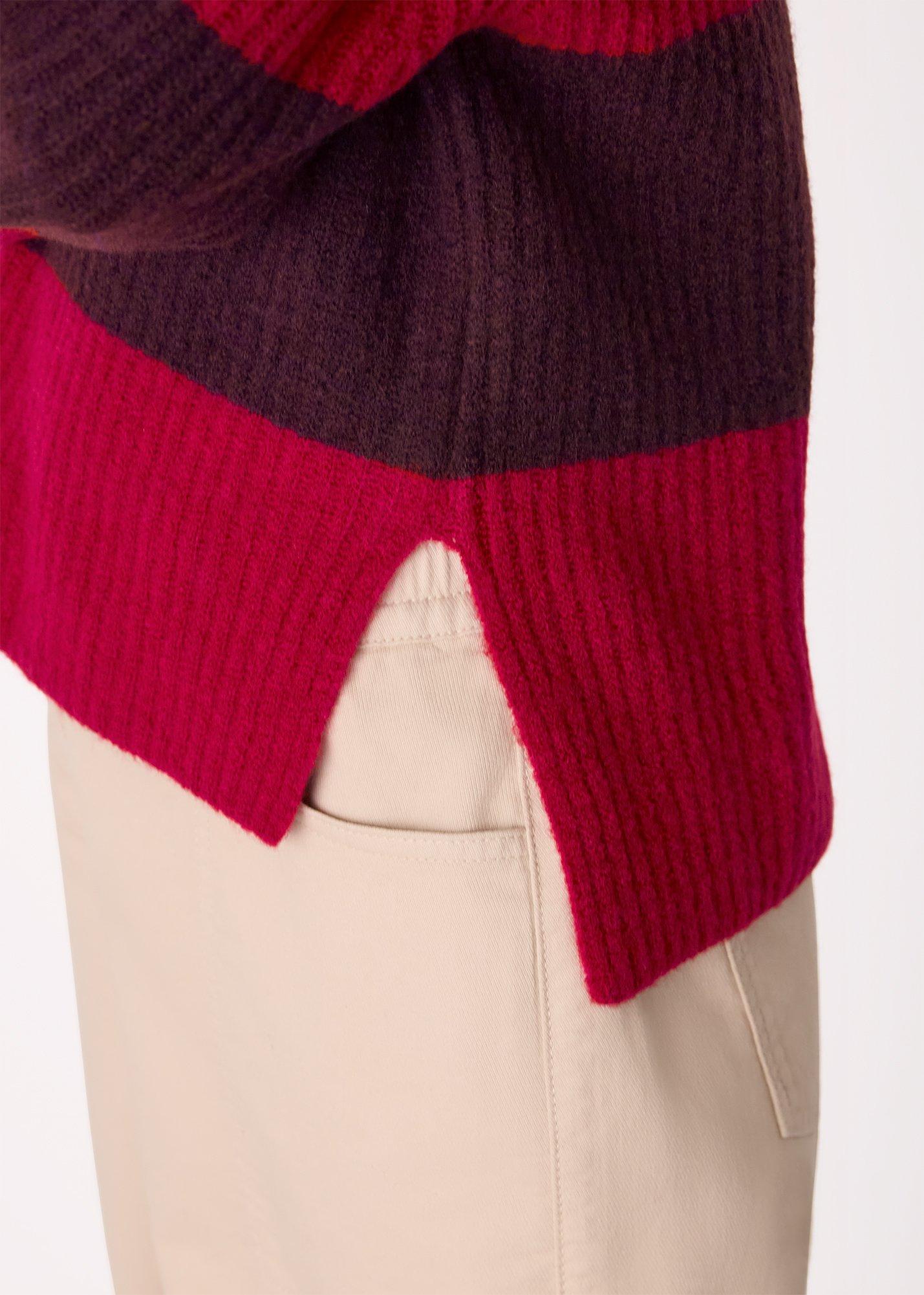 Wool Mix Wide Stripe Knit