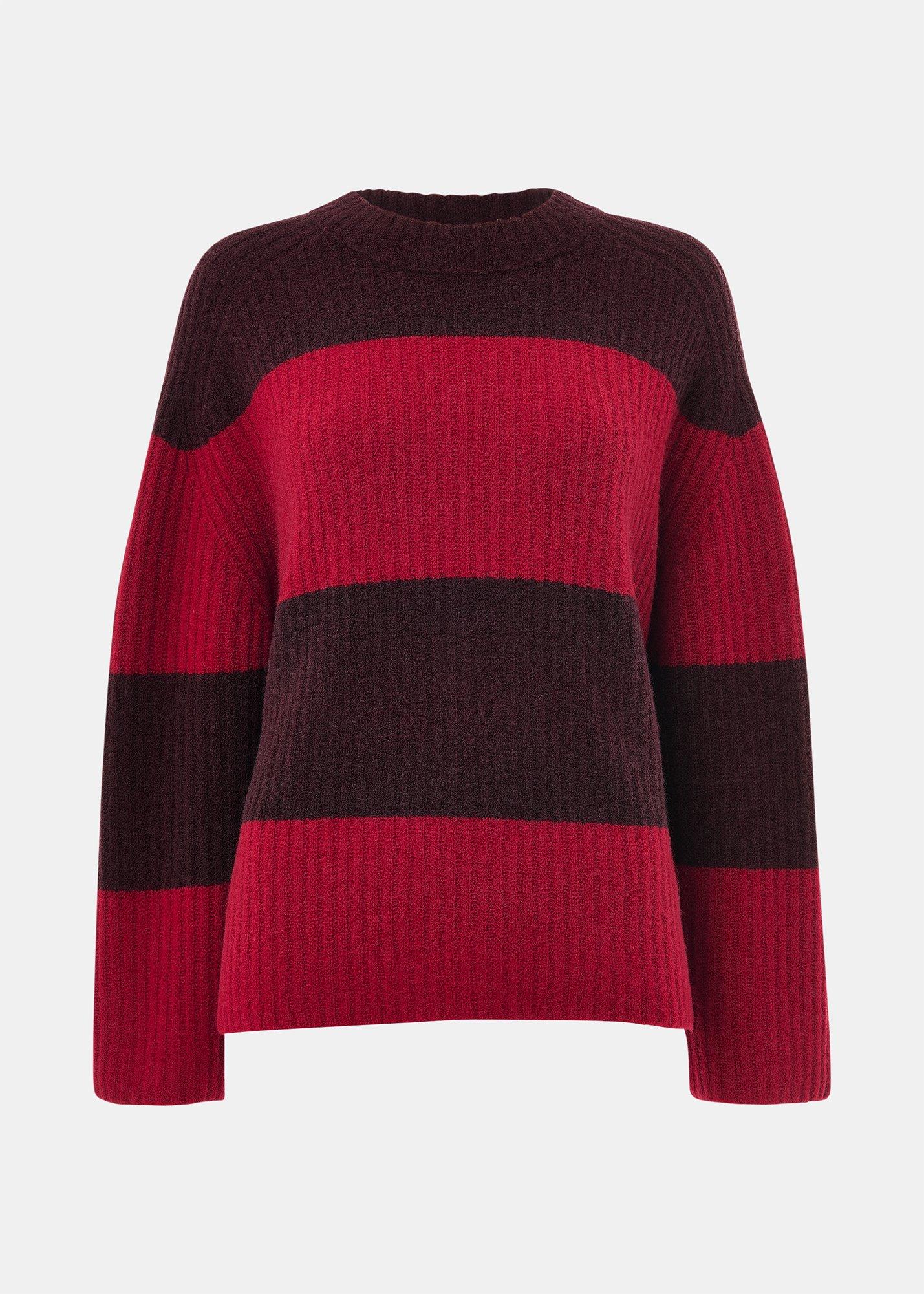 Wool Mix Wide Stripe Knit