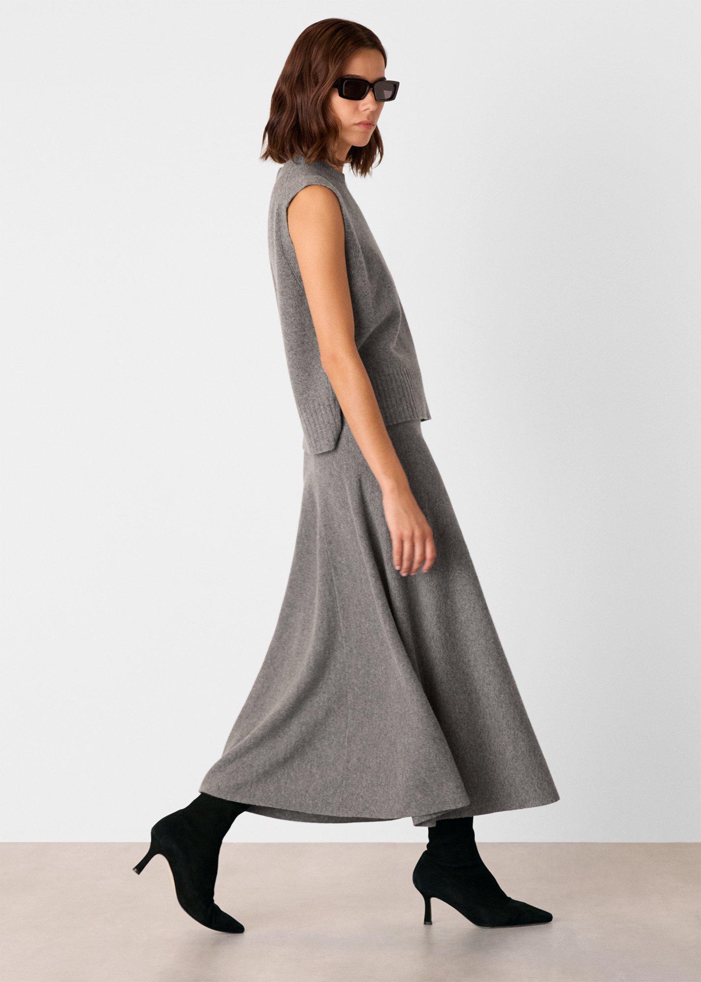 Grey Wool Sleeveless Tank