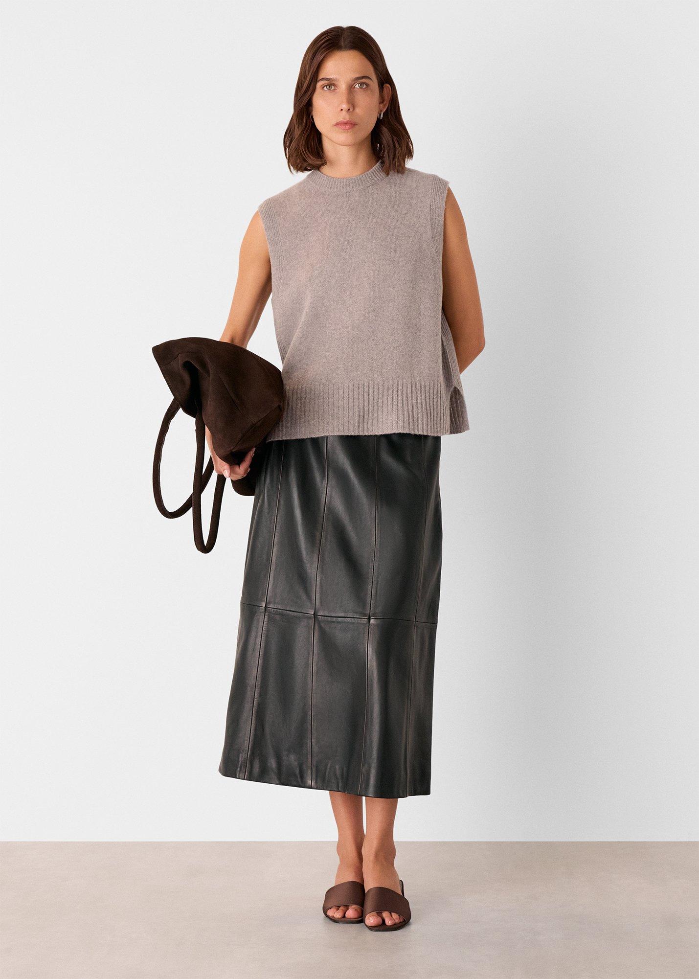 Neutral Wool Sleeveless Tank