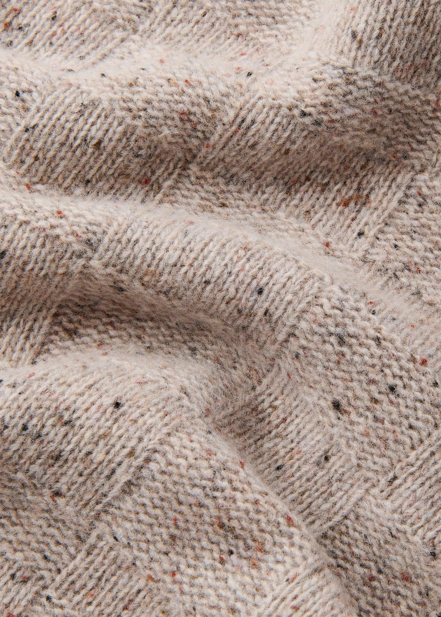 Wool Textured Check Knit