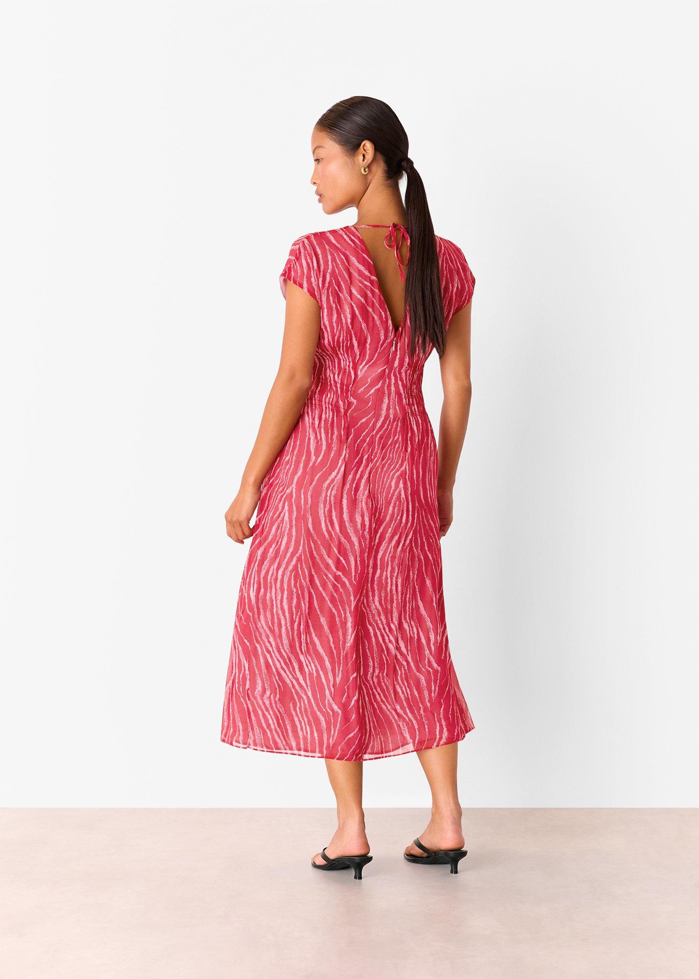 Petite Zebra Texture Midi Dress