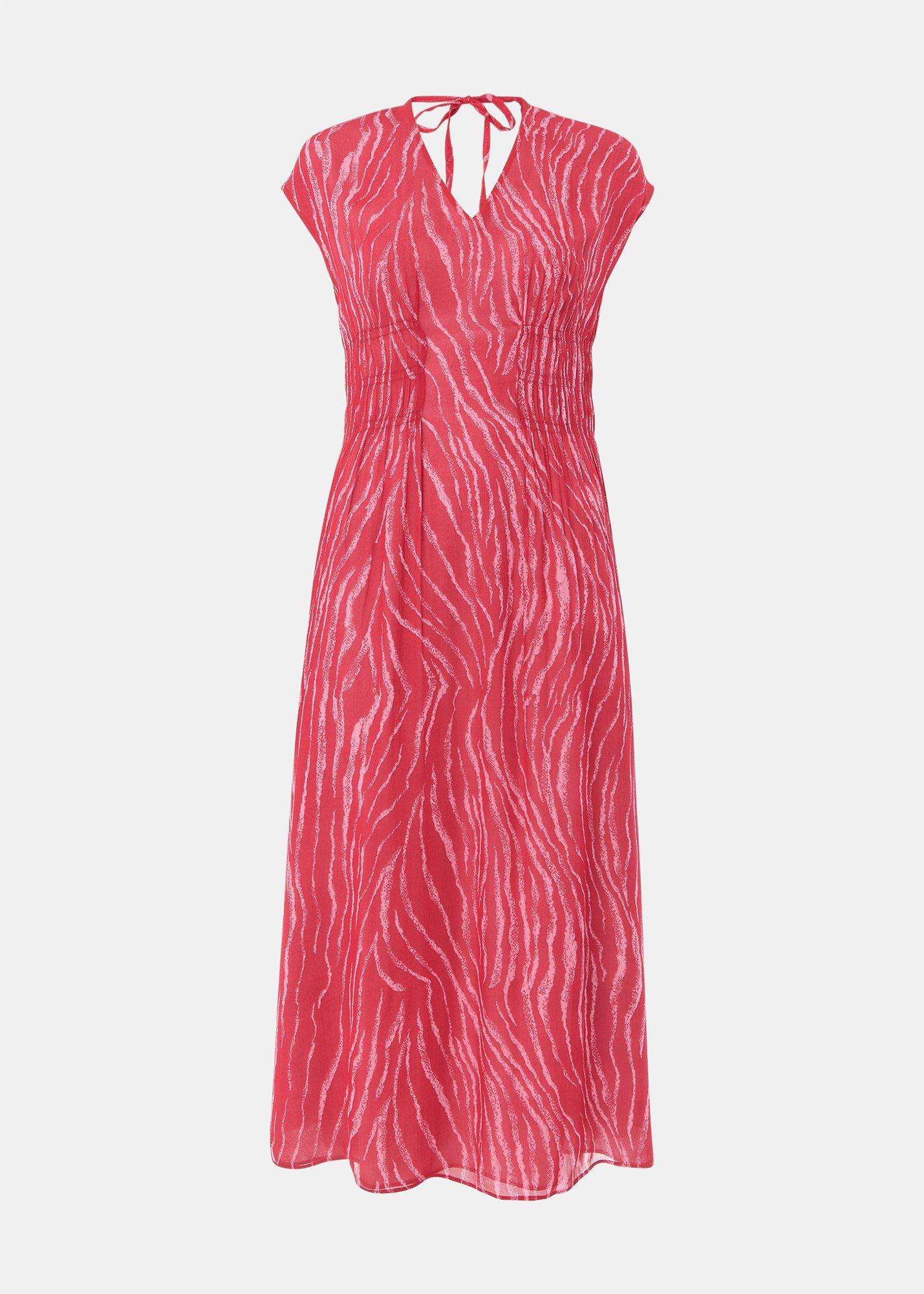 Petite Zebra Texture Midi Dress