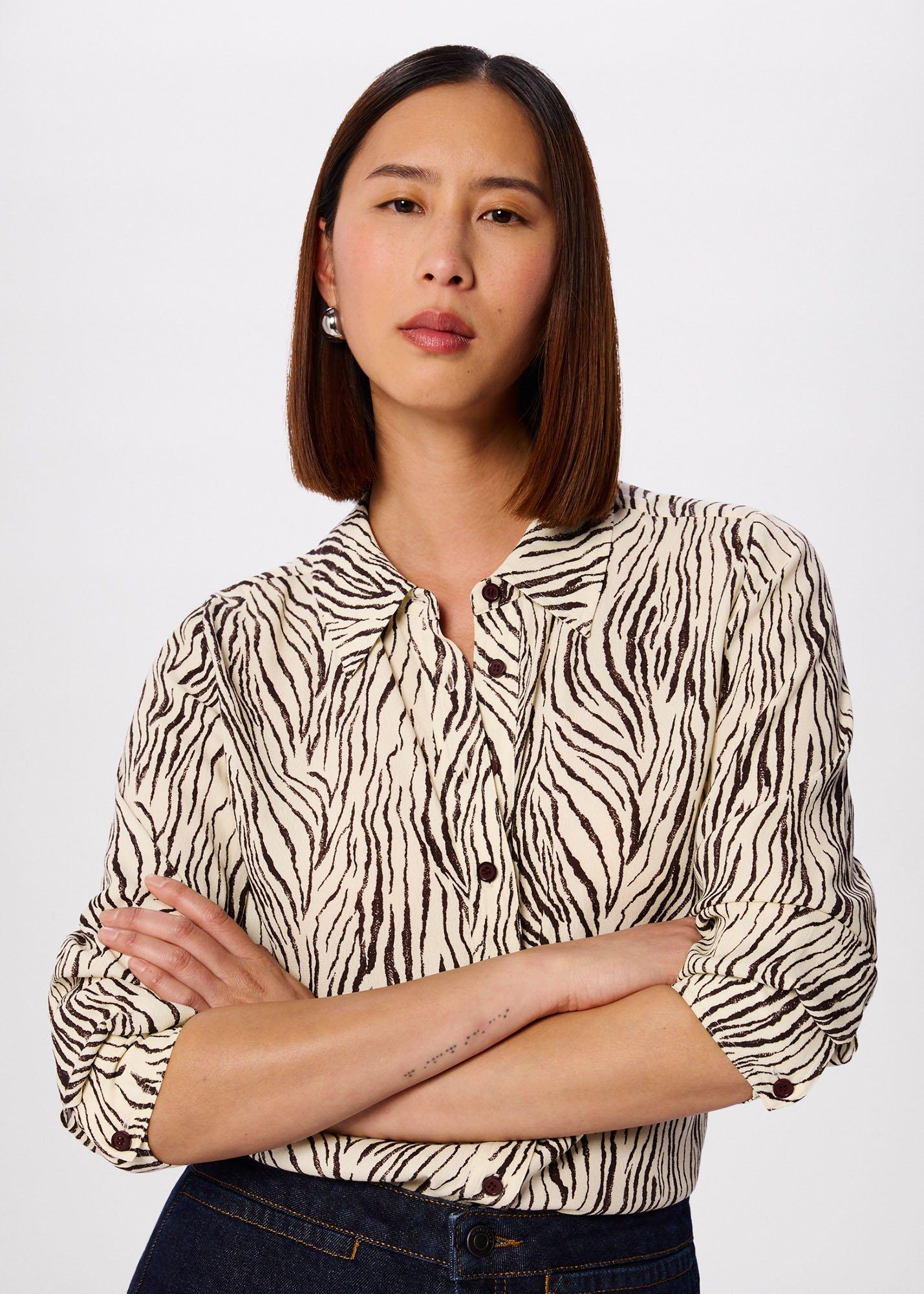 Zebra Button Through Shirt